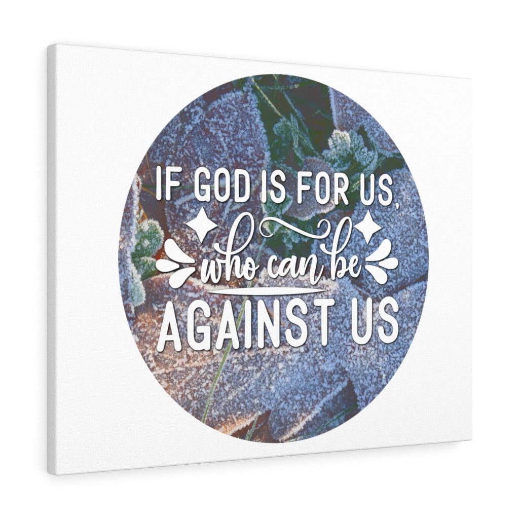 Scripture Walls God Is For Us Bible Verse Canvas Christian Wall Art Ready to Hang Unframed-Express Your Love Gifts