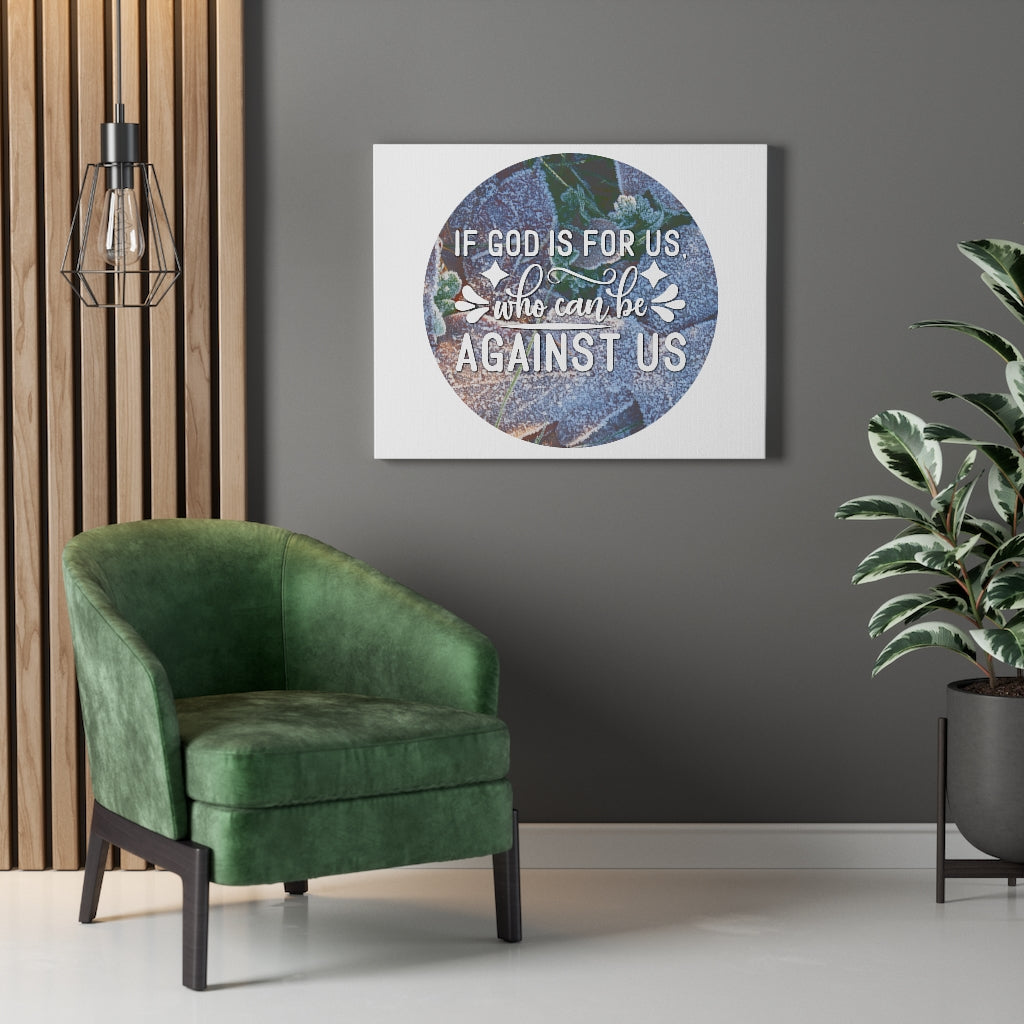 Scripture Walls God Is For Us Bible Verse Canvas Christian Wall Art Ready to Hang Unframed-Express Your Love Gifts