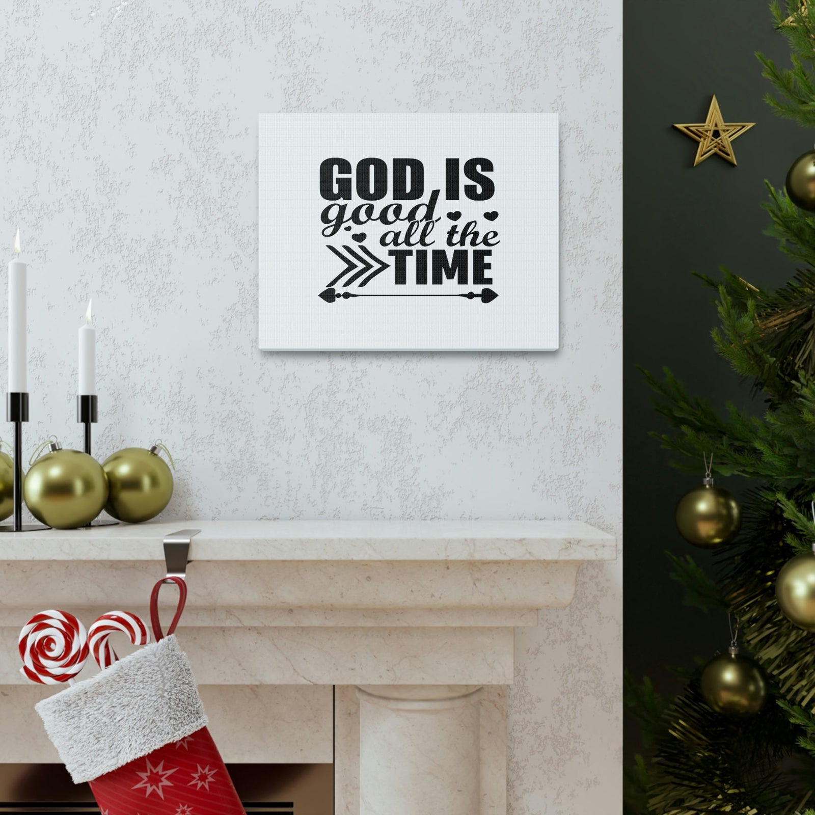 Scripture Walls God Is Good All The Time Psalm 107:1 Christian Wall Art Bible Verse Print Ready to Hang Unframed-Express Your Love Gifts