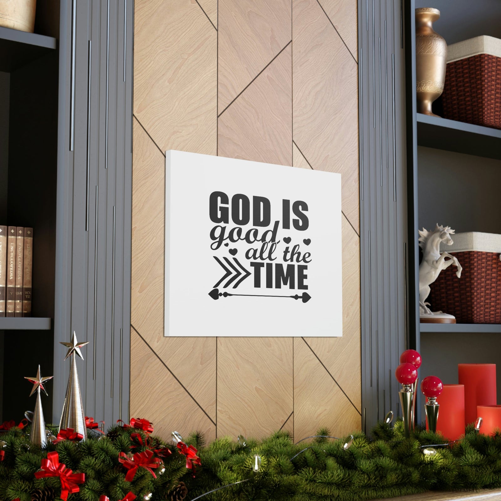 Scripture Walls God Is Good All The Time Psalm 107:1 Christian Wall Art Bible Verse Print Ready to Hang Unframed-Express Your Love Gifts