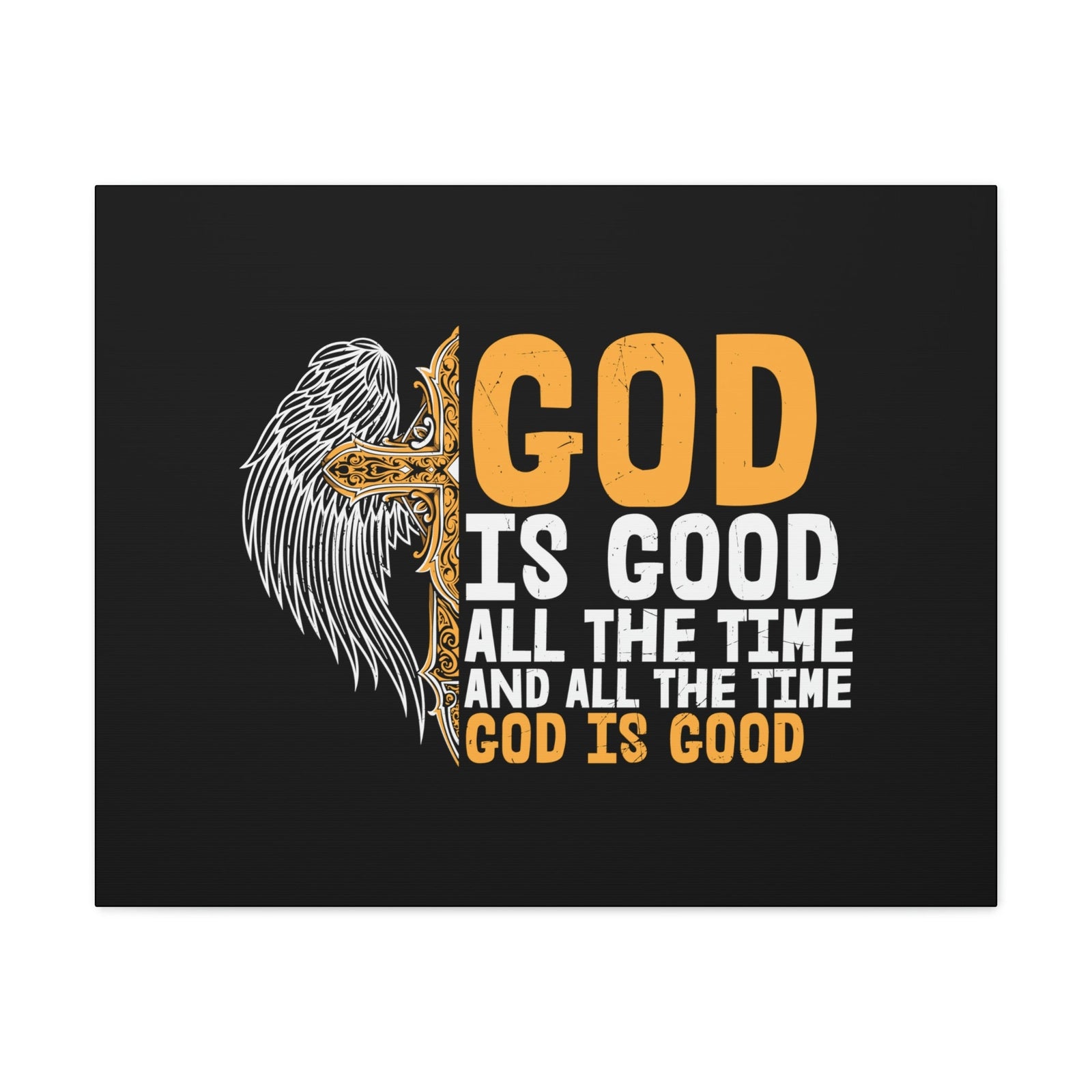 Scripture Walls God Is Good Psalm 103:8 Yellow Christian Wall Art Bible Verse Print Ready to Hang Unframed-Express Your Love Gifts