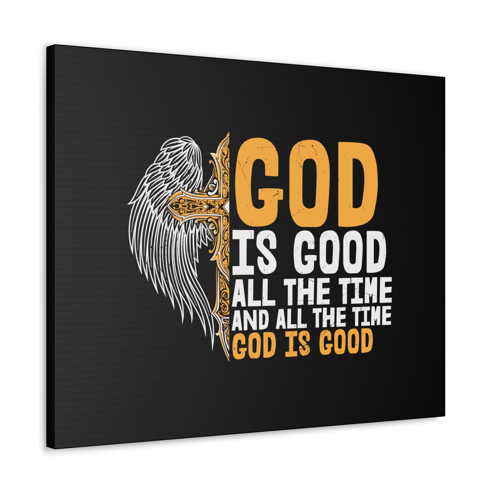 Scripture Walls God Is Good Psalm 103:8 Yellow Christian Wall Art Bible Verse Print Ready to Hang Unframed-Express Your Love Gifts