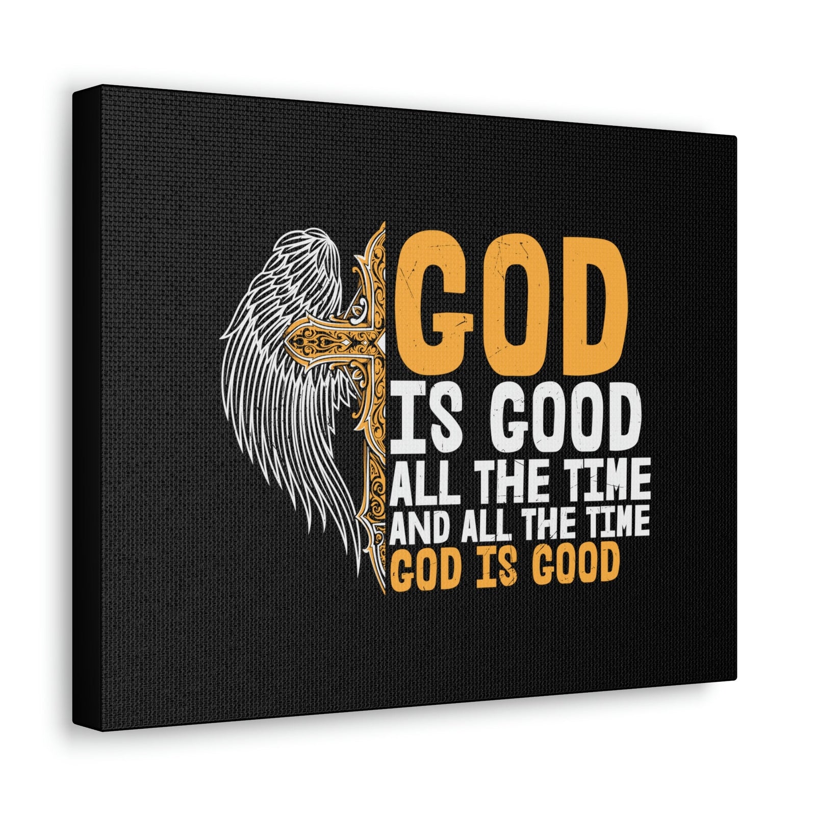 Scripture Walls God Is Good Psalm 103:8 Yellow Christian Wall Art Bible Verse Print Ready to Hang Unframed-Express Your Love Gifts