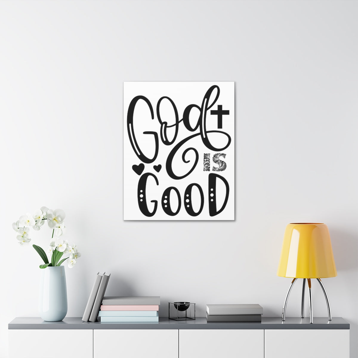 Scripture Walls God Is Good Psalm 34:8 Christian Wall Art Print Ready to Hang Unframed-Express Your Love Gifts