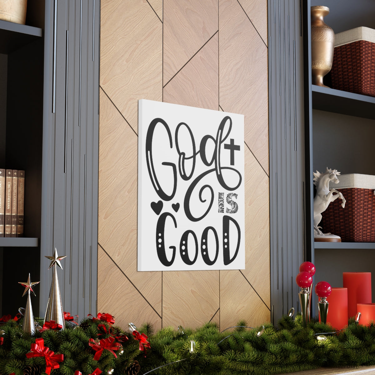 Scripture Walls God Is Good Psalm 34:8 Christian Wall Art Print Ready to Hang Unframed-Express Your Love Gifts