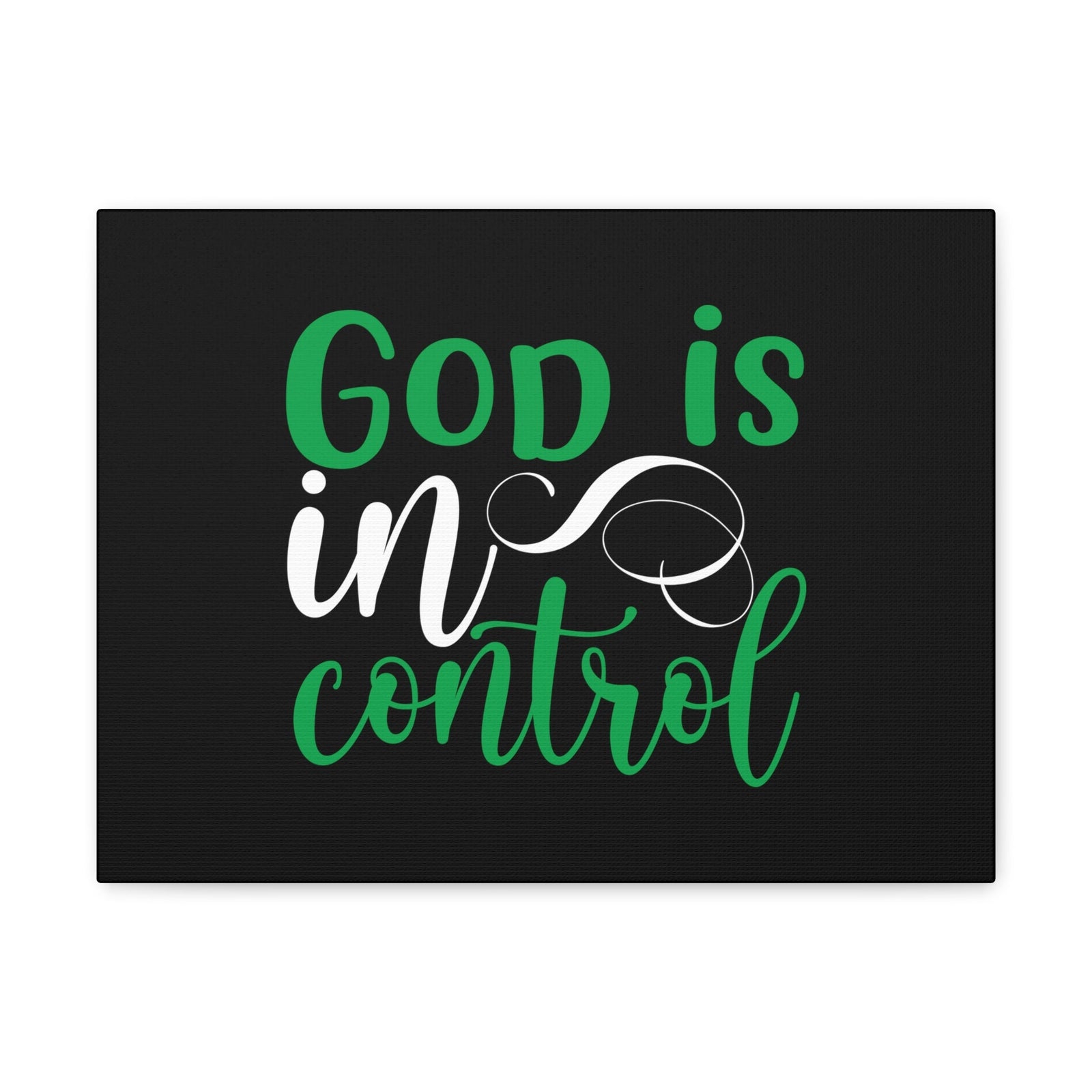 Scripture Walls God Is In Control Psalm 27:1 Green Christian Wall Art Bible Verse Print Ready to Hang Unframed-Express Your Love Gifts