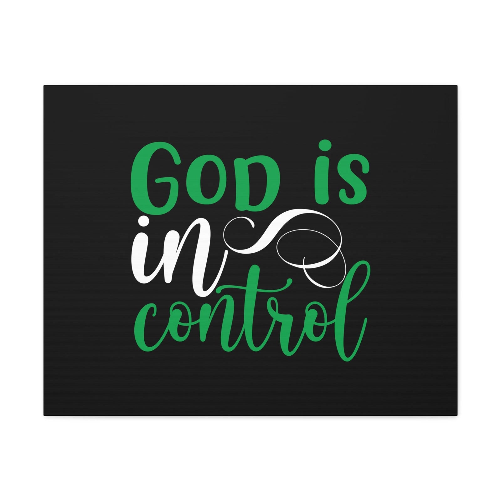 Scripture Walls God Is In Control Psalm 27:1 Green Christian Wall Art Bible Verse Print Ready to Hang Unframed-Express Your Love Gifts