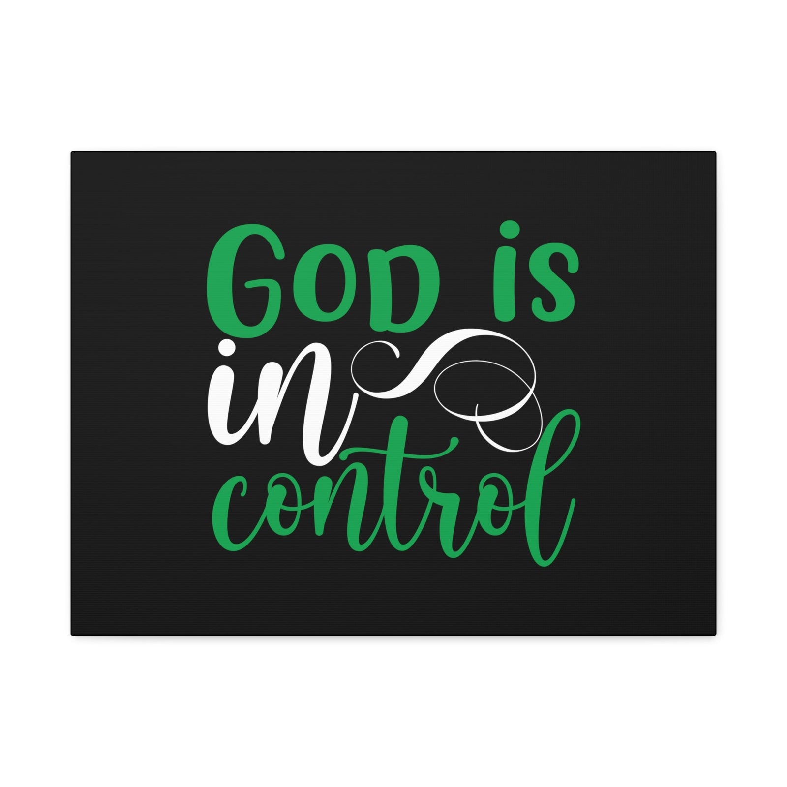 Scripture Walls God Is In Control Psalm 27:1 Green Christian Wall Art Bible Verse Print Ready to Hang Unframed-Express Your Love Gifts