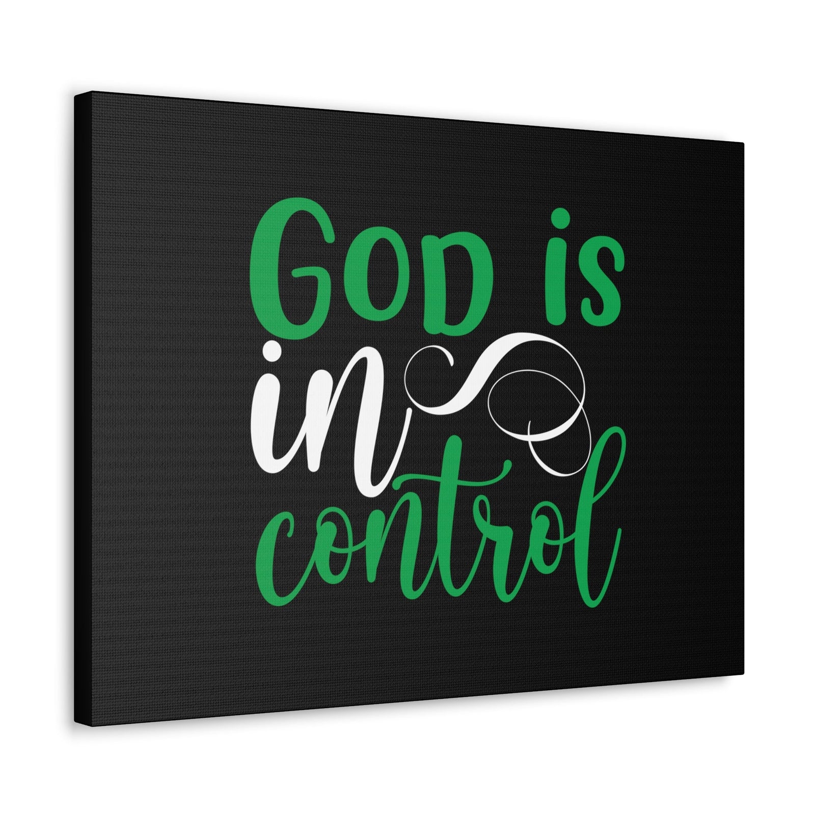 Scripture Walls God Is In Control Psalm 27:1 Green Christian Wall Art Bible Verse Print Ready to Hang Unframed-Express Your Love Gifts