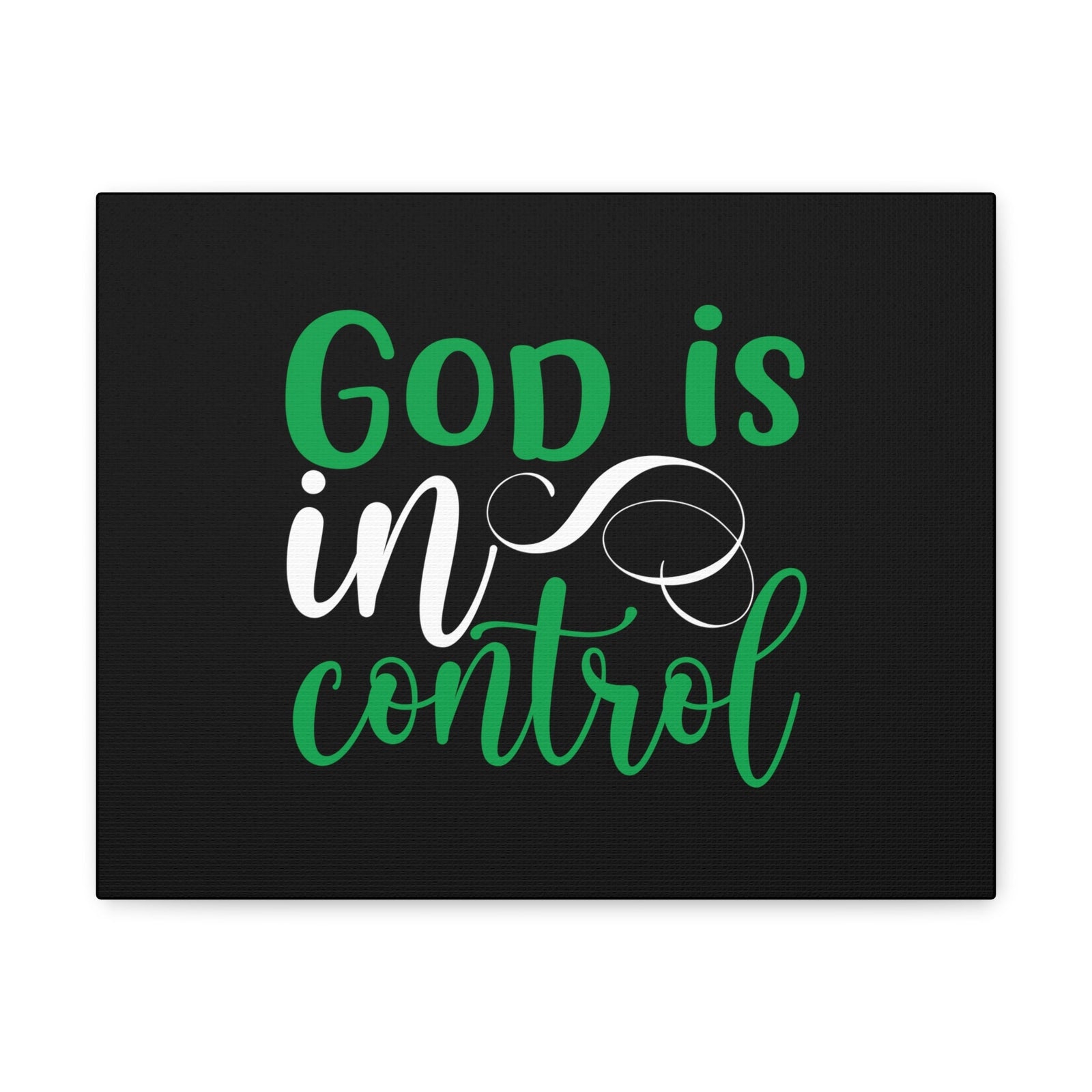 Scripture Walls God Is In Control Psalm 27:1 Green Christian Wall Art Bible Verse Print Ready to Hang Unframed-Express Your Love Gifts