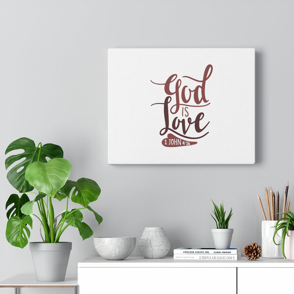 Scripture Walls God Is Love 1 John 4:16 Bible Verse Canvas Christian Wall Art Ready to Hang Unframed-Express Your Love Gifts