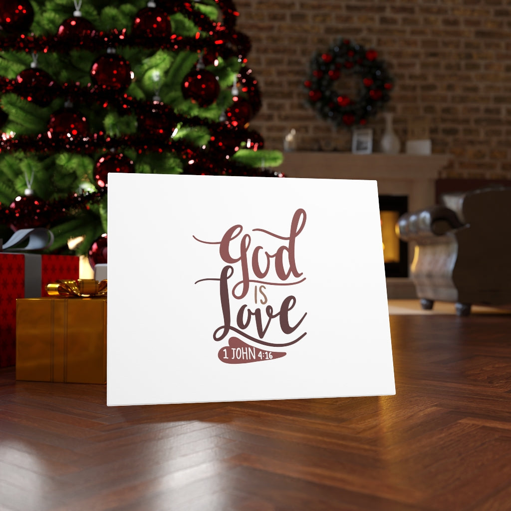 Scripture Walls God Is Love 1 John 4:16 Bible Verse Canvas Christian Wall Art Ready to Hang Unframed-Express Your Love Gifts