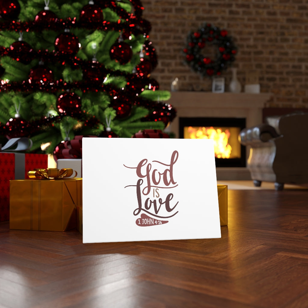 Scripture Walls God Is Love 1 John 4:16 Bible Verse Canvas Christian Wall Art Ready to Hang Unframed-Express Your Love Gifts