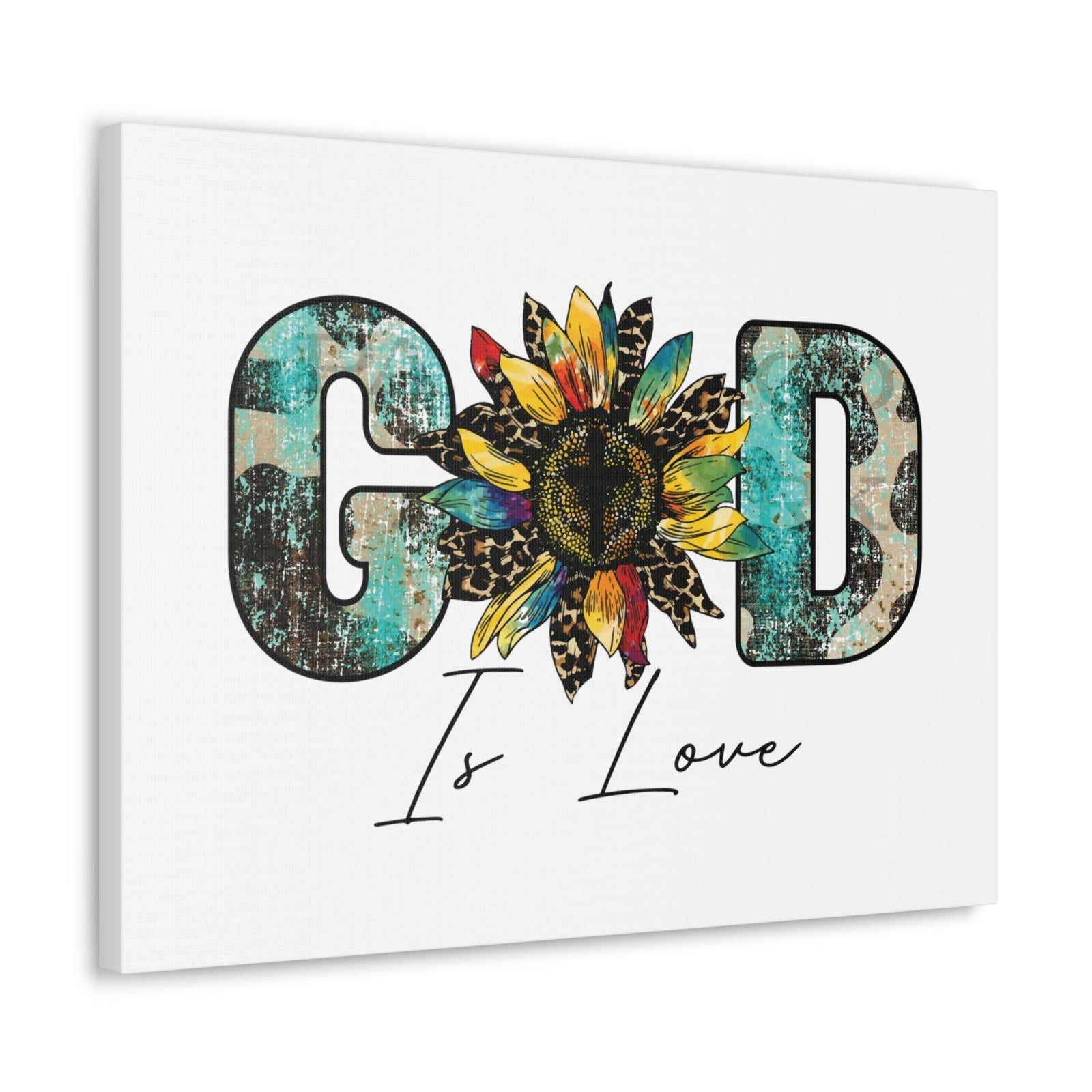 Scripture Walls God Is Love 1 John 4:16 Blue Christian Wall Art Bible Verse Print Ready to Hang Unframed-Express Your Love Gifts