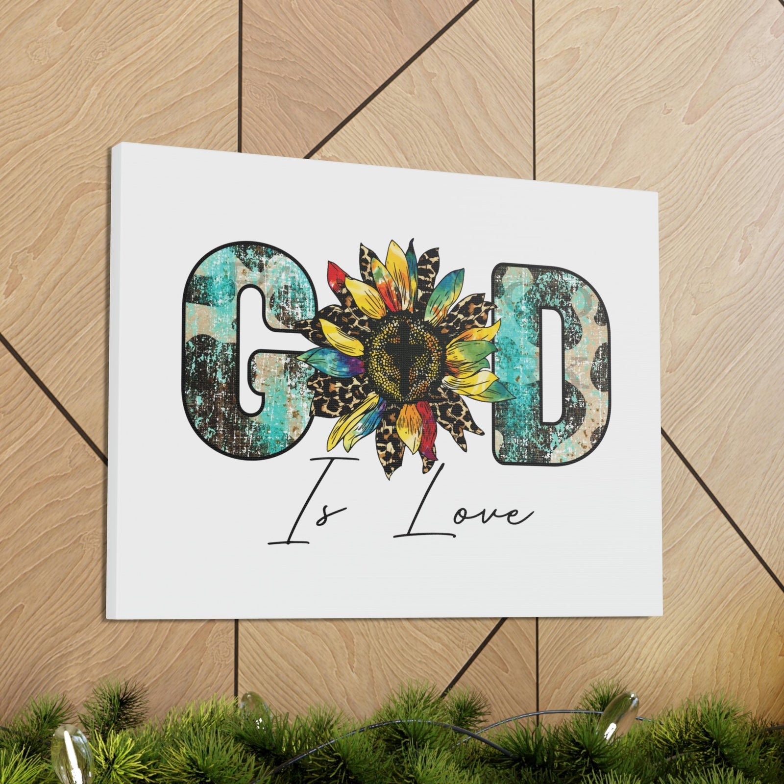 Scripture Walls God Is Love 1 John 4:16 Blue Christian Wall Art Bible Verse Print Ready to Hang Unframed-Express Your Love Gifts