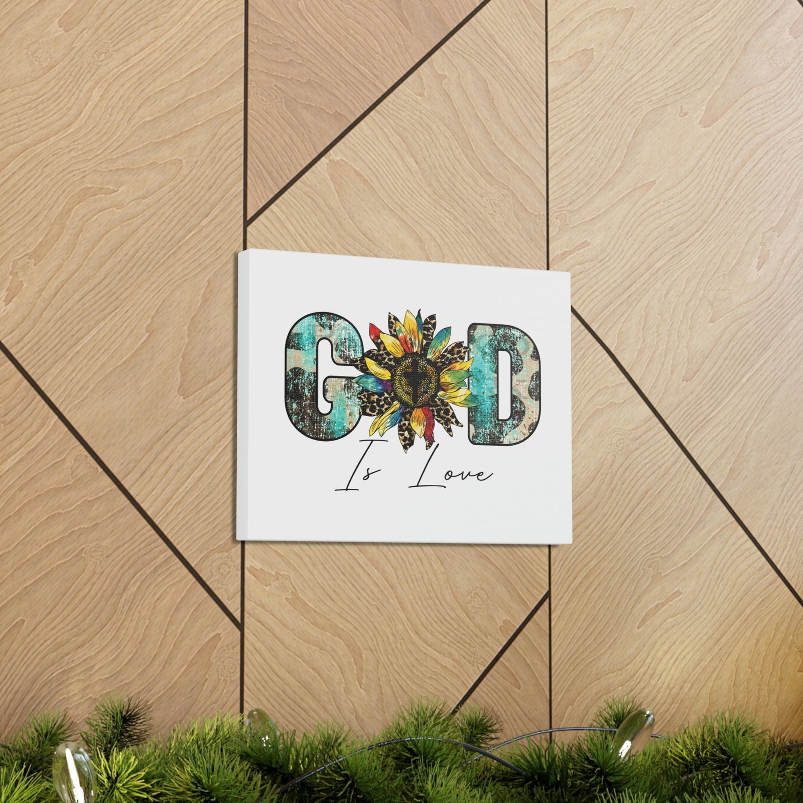 Scripture Walls God Is Love 1 John 4:16 Blue Christian Wall Art Bible Verse Print Ready to Hang Unframed-Express Your Love Gifts