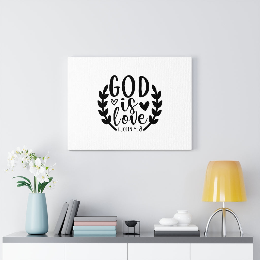 Scripture Walls God Is Love 1 John 4:8 Bible Verse Canvas Christian Wall Art Ready to Hang Unframed-Express Your Love Gifts