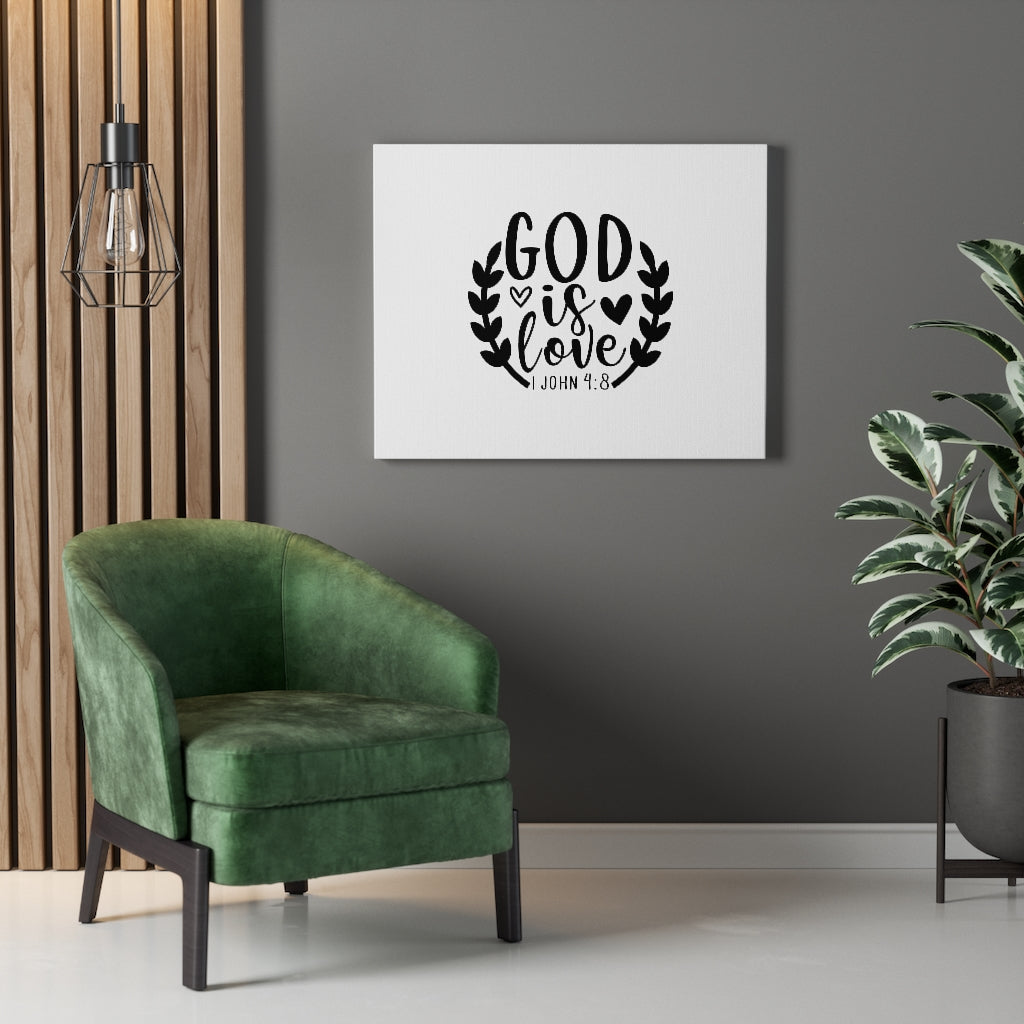 Scripture Walls God Is Love 1 John 4:8 Bible Verse Canvas Christian Wall Art Ready to Hang Unframed-Express Your Love Gifts