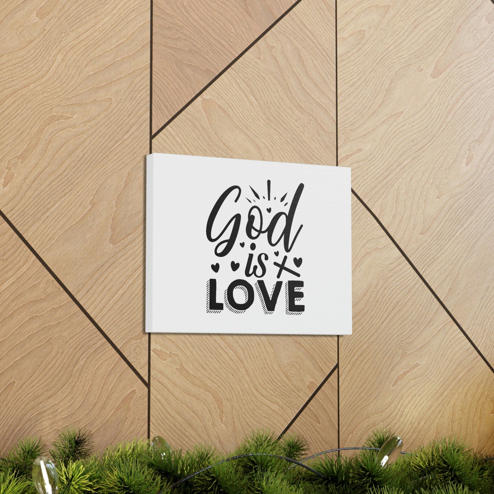 Scripture Walls God Is Love 1 John 4:8 Cross Christian Wall Art Bible Verse Print Ready to Hang Unframed-Express Your Love Gifts