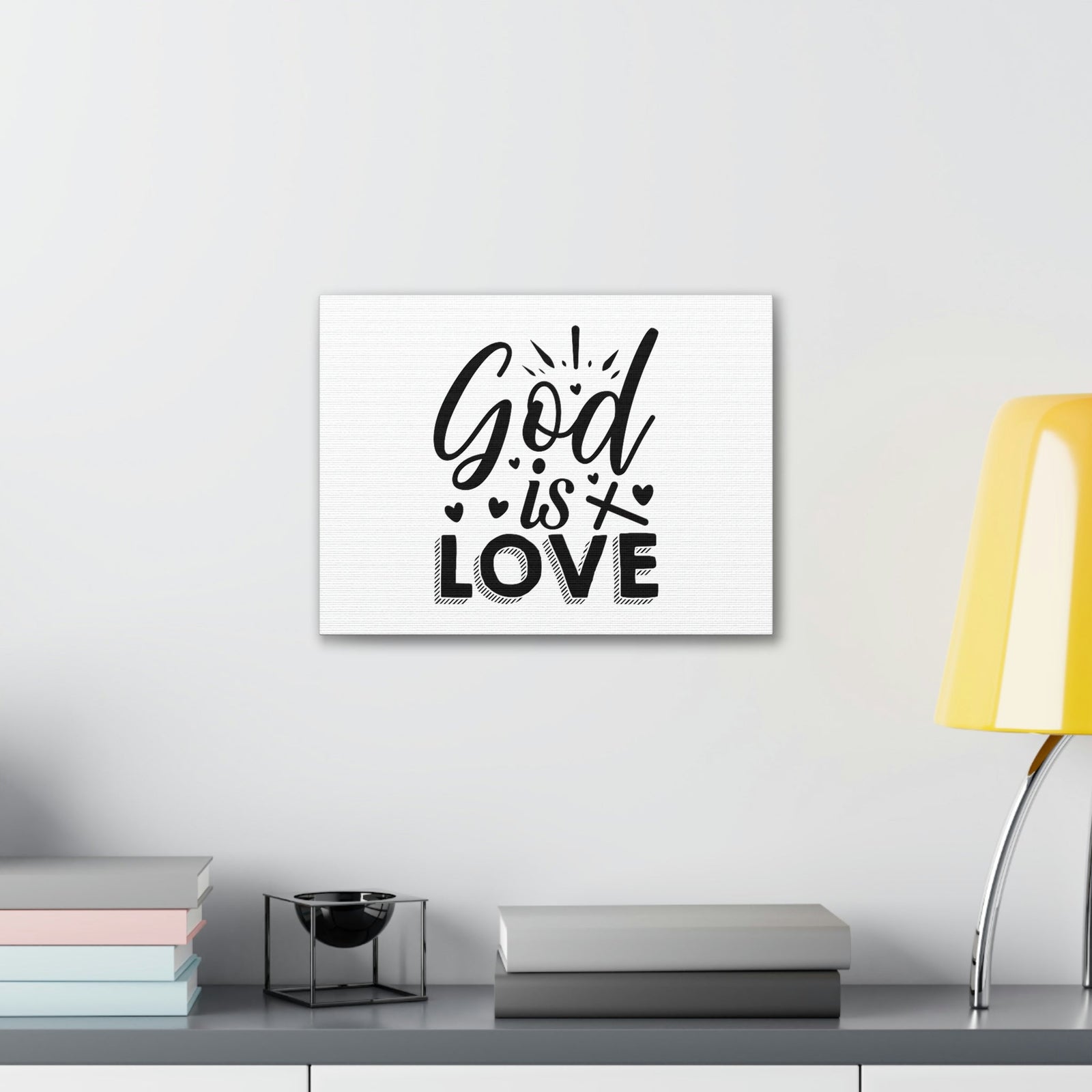 Scripture Walls God Is Love 1 John 4:8 Cross Christian Wall Art Bible Verse Print Ready to Hang Unframed-Express Your Love Gifts