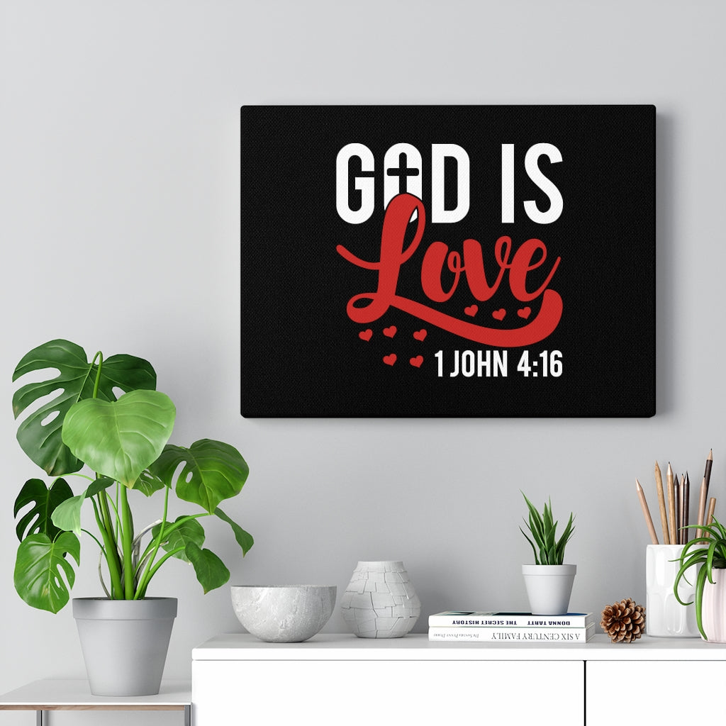 Scripture Walls God Is Love Hearts 1 John 4:16 Bible Verse Canvas Christian Wall Art Ready to Hang Unframed-Express Your Love Gifts
