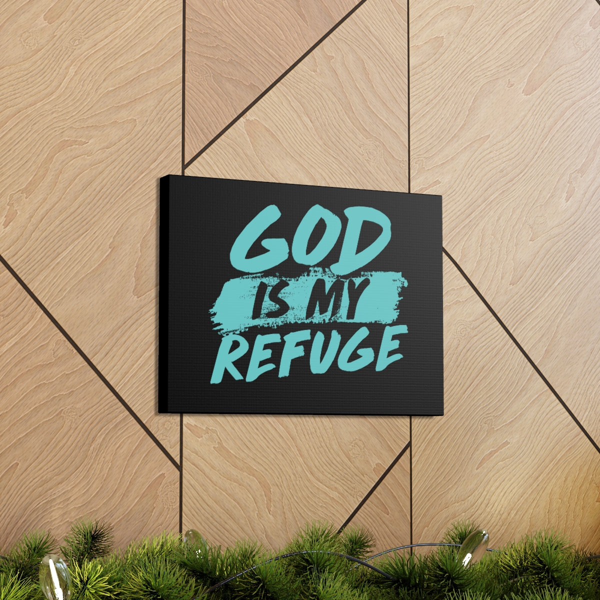 Scripture Walls God Is My Refuge Psalm 46:1 Christian Wall Art Print Ready to Hang Unframed-Express Your Love Gifts
