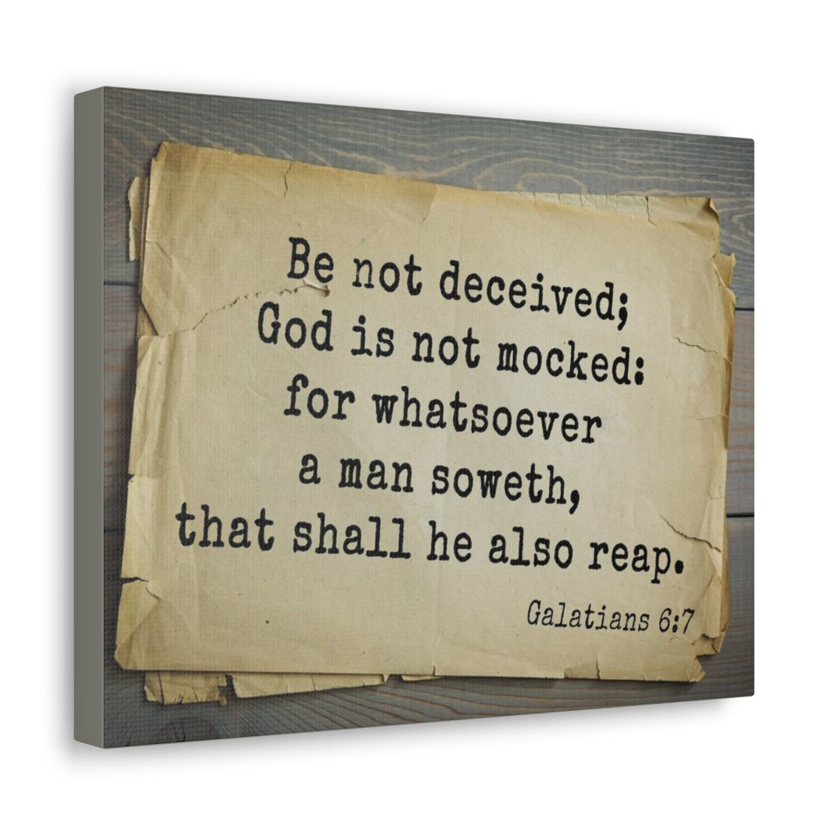 Scripture Walls God Is Not Mocked Galatians 6:7 Bible Verse Canvas Christian Wall Art Bible Verse Print Ready To Hang Unframed-Express Your Love Gifts