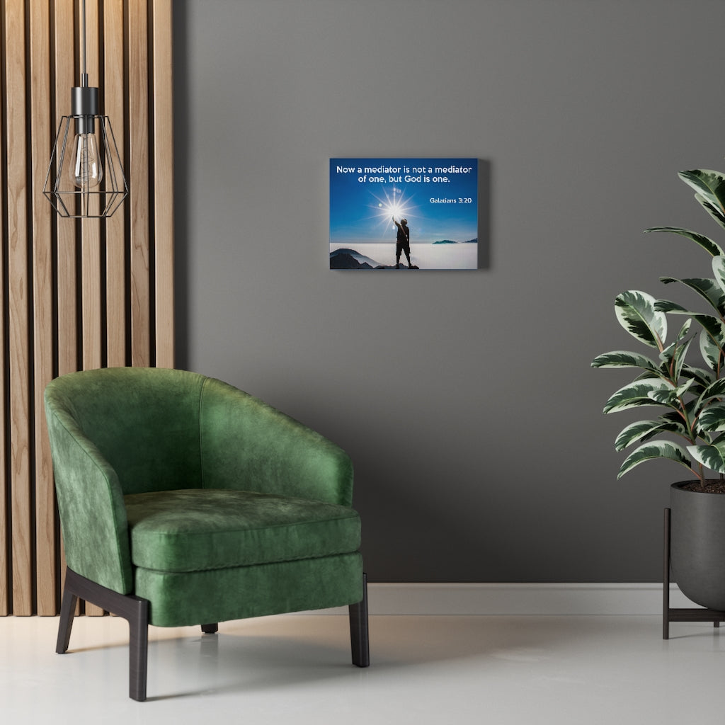 Scripture Walls God is One Galatians 3:20 Bible Verse Canvas Christian Wall Art Ready to Hang Unframed-Express Your Love Gifts