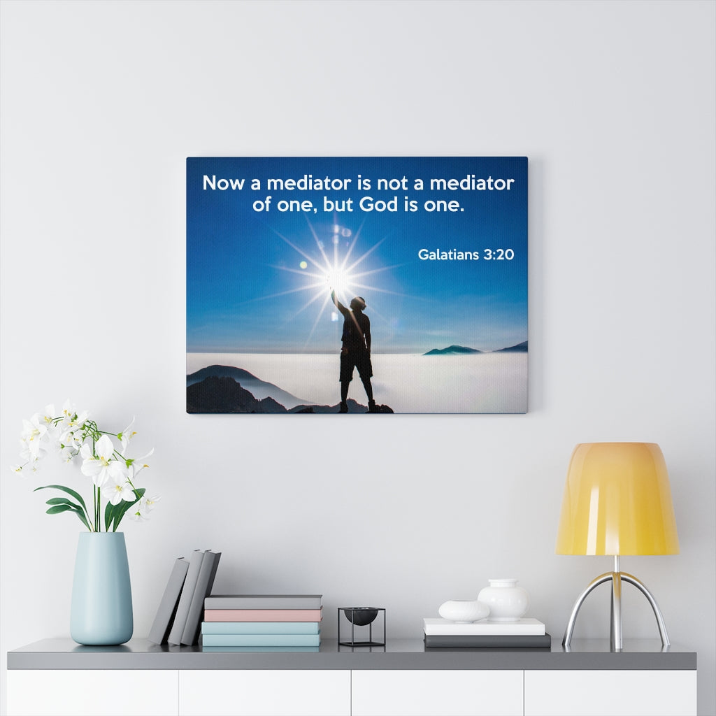 Scripture Walls God is One Galatians 3:20 Bible Verse Canvas Christian Wall Art Ready to Hang Unframed-Express Your Love Gifts