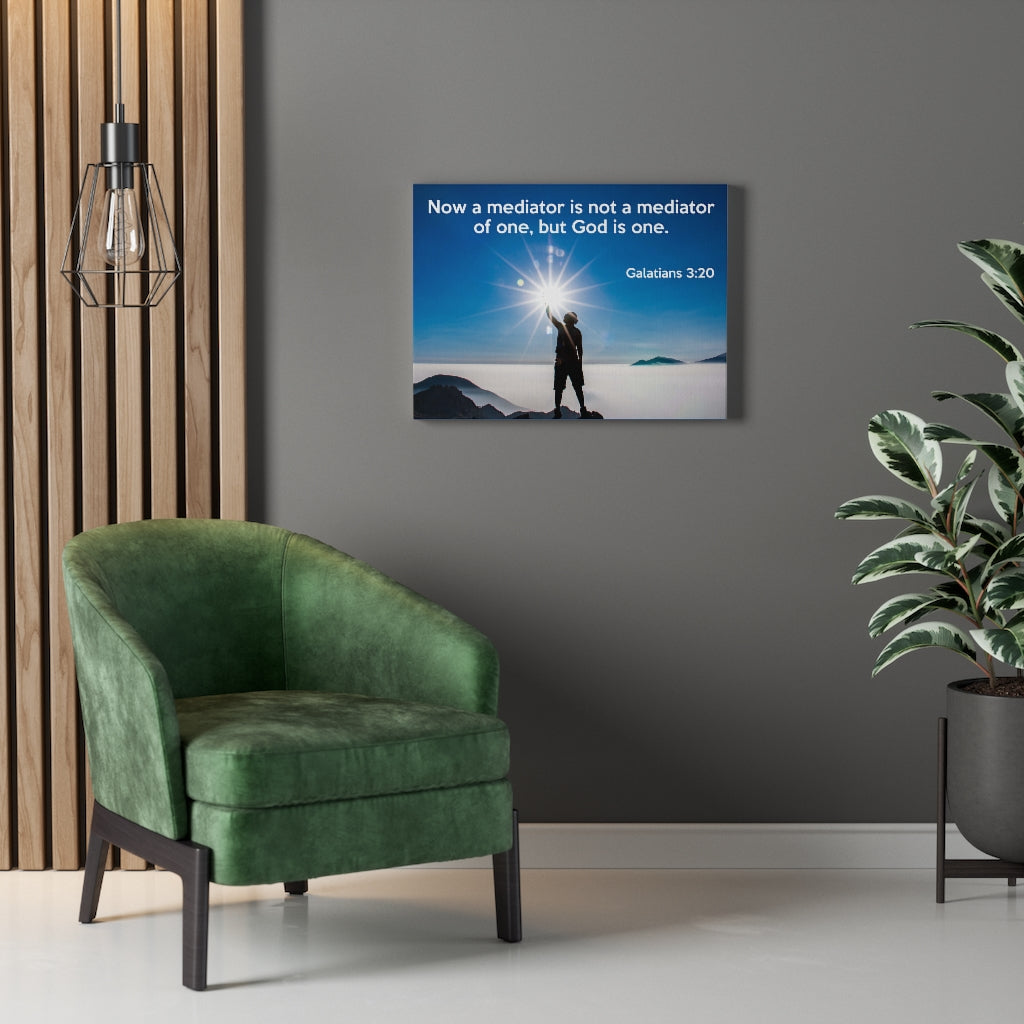 Scripture Walls God is One Galatians 3:20 Bible Verse Canvas Christian Wall Art Ready to Hang Unframed-Express Your Love Gifts