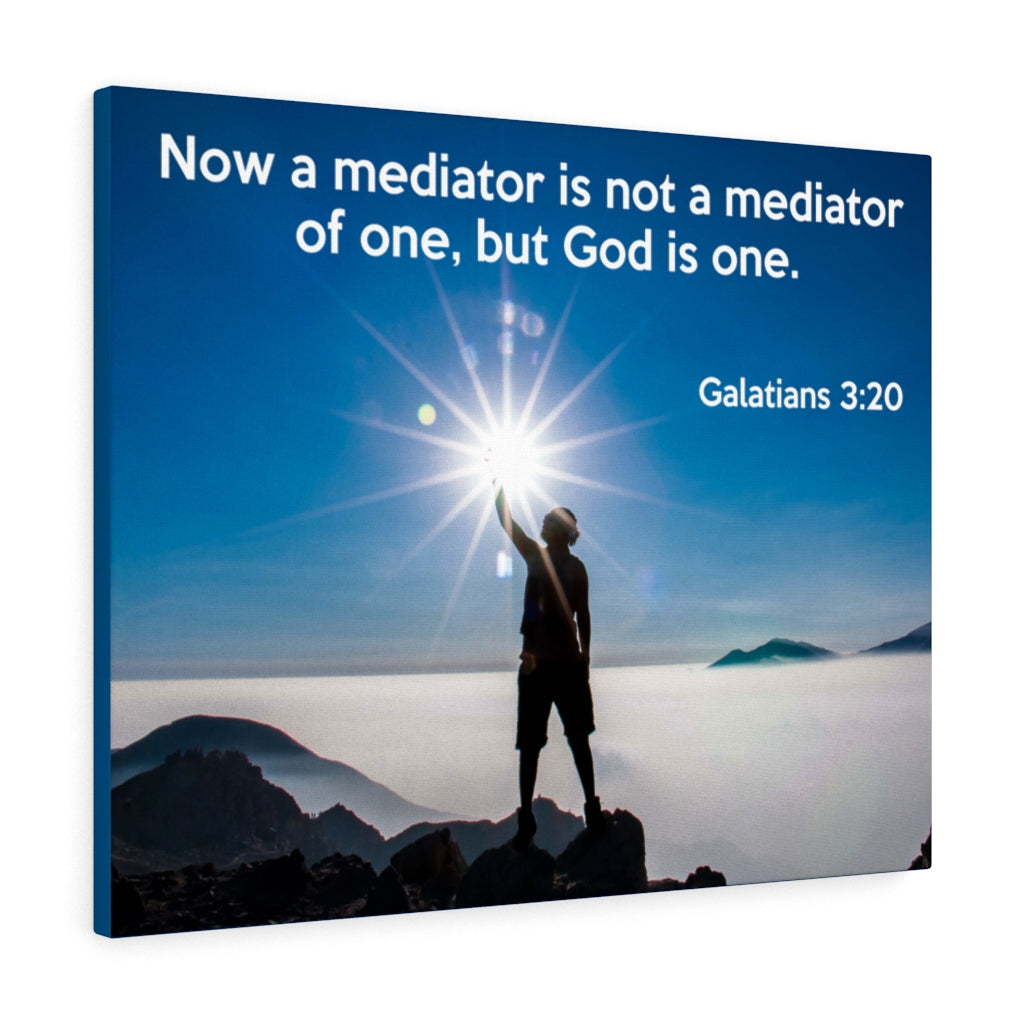 Scripture Walls God is One Galatians 3:20 Bible Verse Canvas Christian Wall Art Ready to Hang Unframed-Express Your Love Gifts