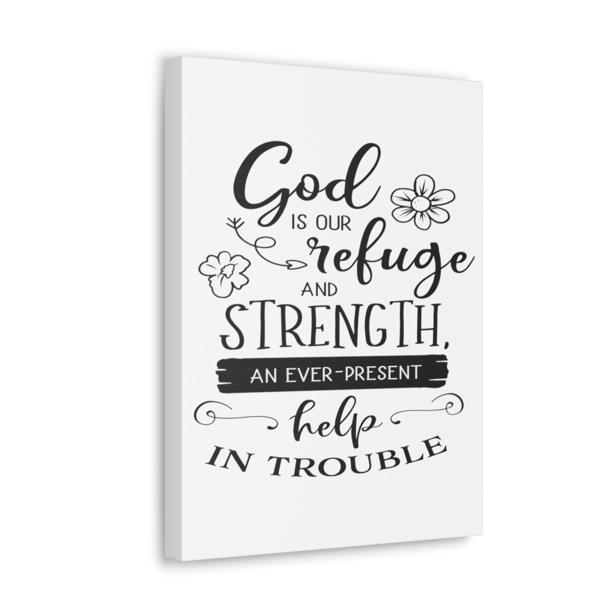 Scripture Walls God Is Our Psalm 46:1 Christian Wall Art Print Ready to Hang Unframed-Express Your Love Gifts