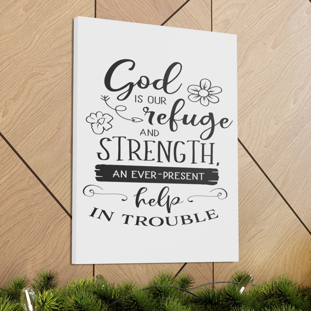 Scripture Walls God Is Our Psalm 46:1 Christian Wall Art Print Ready to Hang Unframed-Express Your Love Gifts