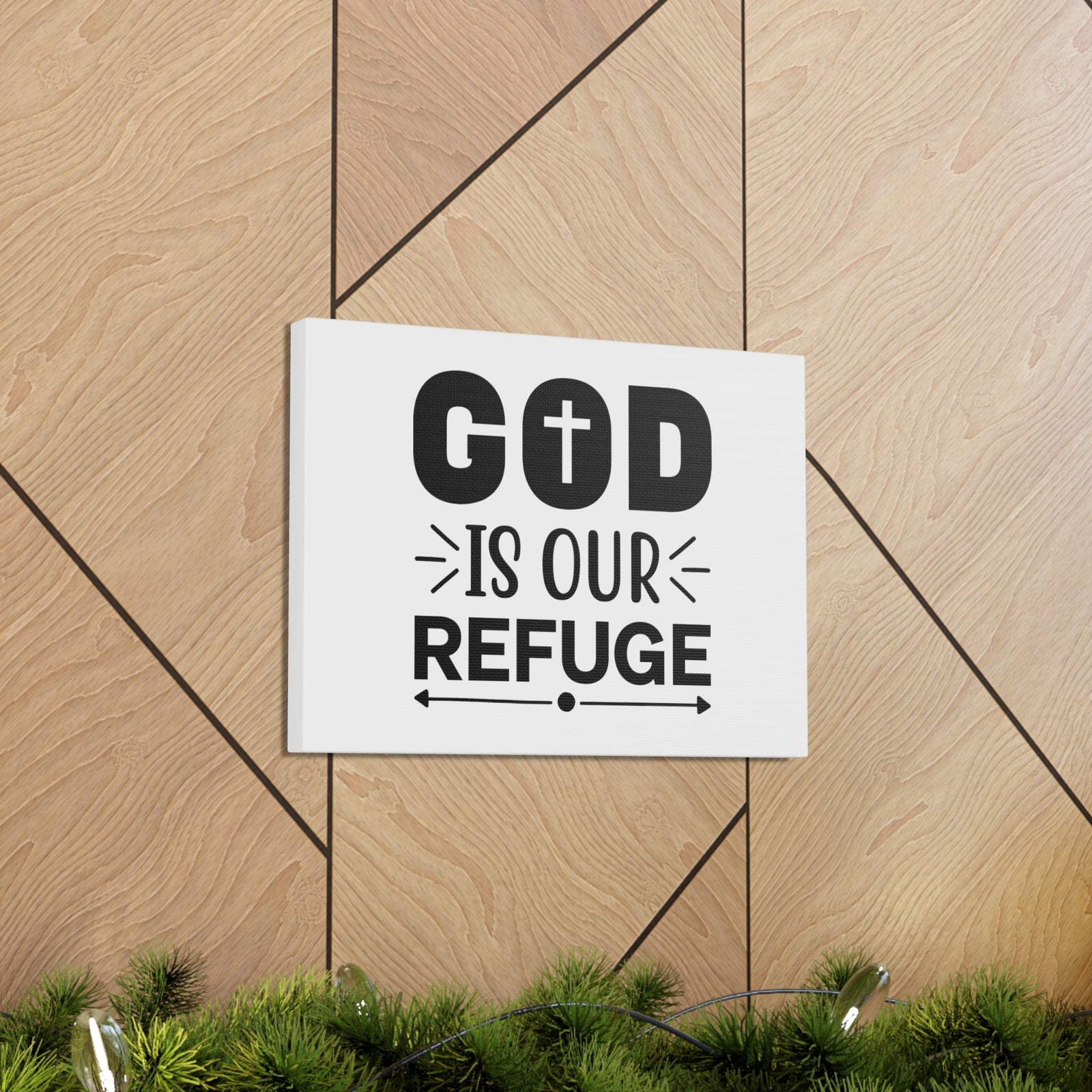 Scripture Walls God Is Our Refuge Psalm 46:1 Christian Wall Art Bible Verse Print Ready to Hang Unframed-Express Your Love Gifts
