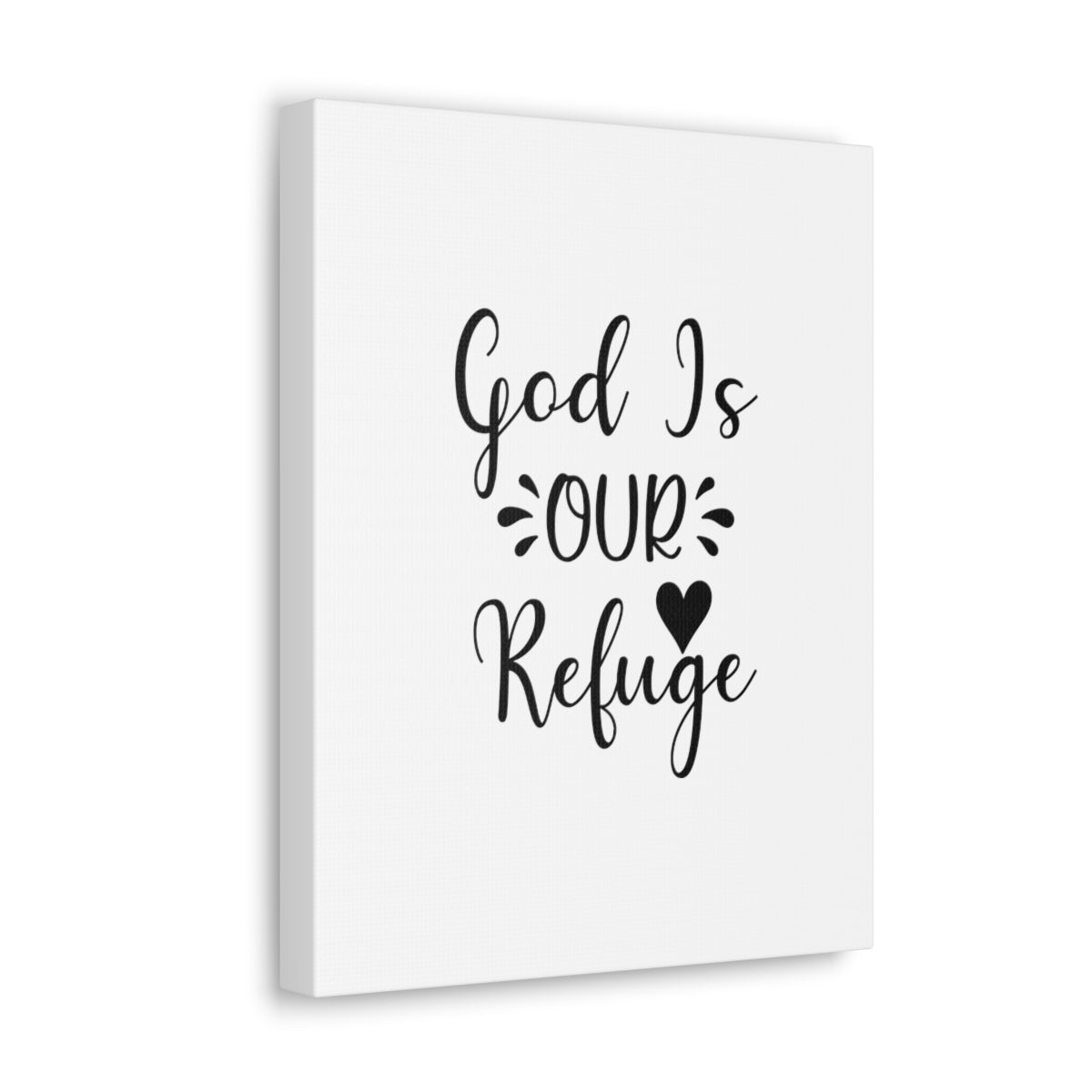 Scripture Walls God Is Our Refuge Psalm 46:1 Heart Christian Wall Art Bible Verse Print Ready to Hang Unframed-Express Your Love Gifts