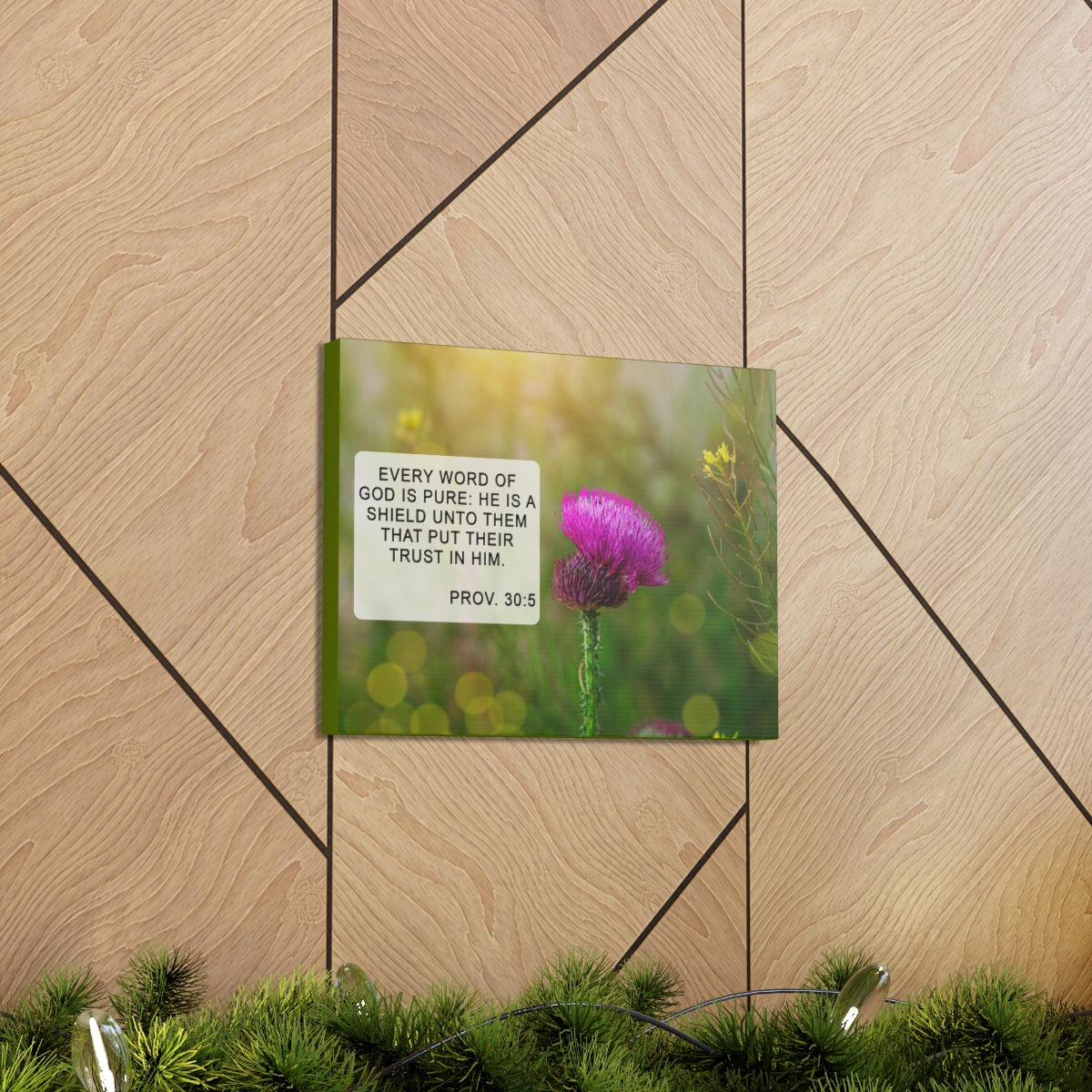 Scripture Walls God Is Pure Proverbs 30:5 Bible Verse Canvas Christian Wall Art Bible Verse Print Ready To Hang Unframed-Express Your Love Gifts