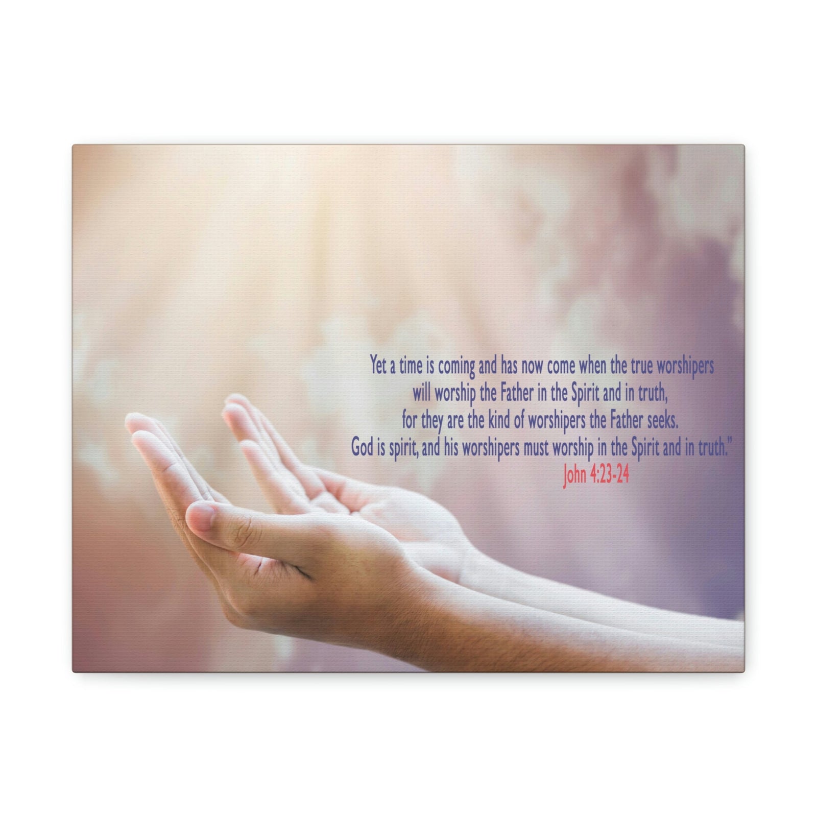 Scripture Walls God Is Spirit John 4:24 Bible Verse Canvas Christian Wall Art Bible Verse Print Ready To Hang Unframed-Express Your Love Gifts