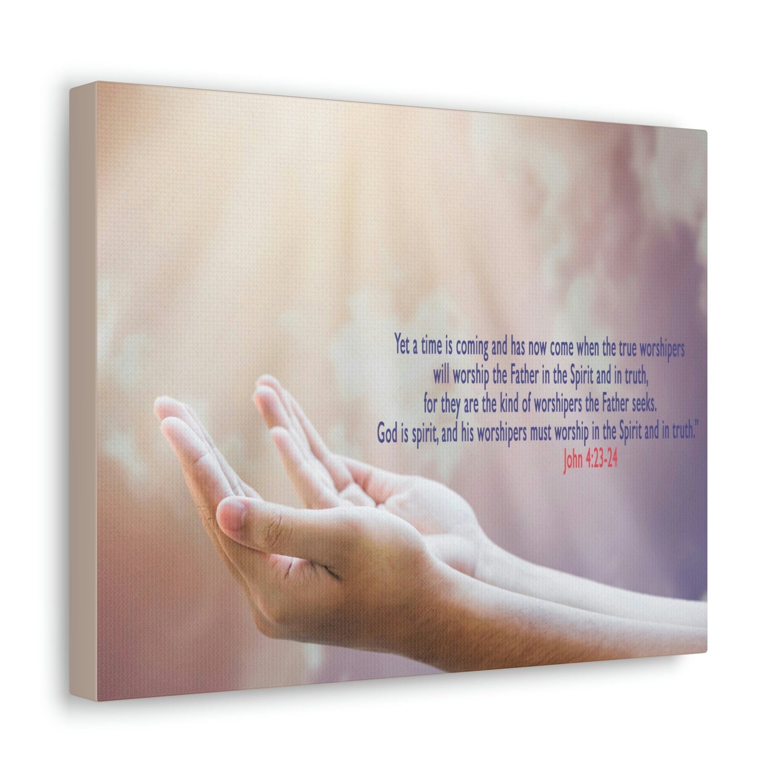 Scripture Walls God Is Spirit John 4:24 Bible Verse Canvas Christian Wall Art Bible Verse Print Ready To Hang Unframed-Express Your Love Gifts