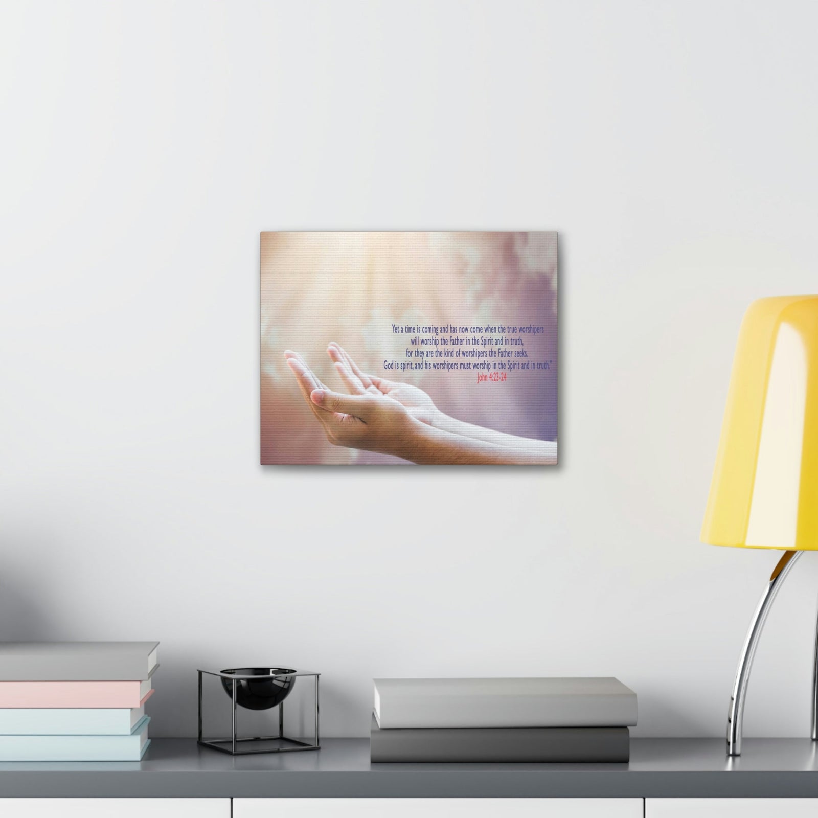 Scripture Walls God Is Spirit John 4:24 Bible Verse Canvas Christian Wall Art Bible Verse Print Ready To Hang Unframed-Express Your Love Gifts