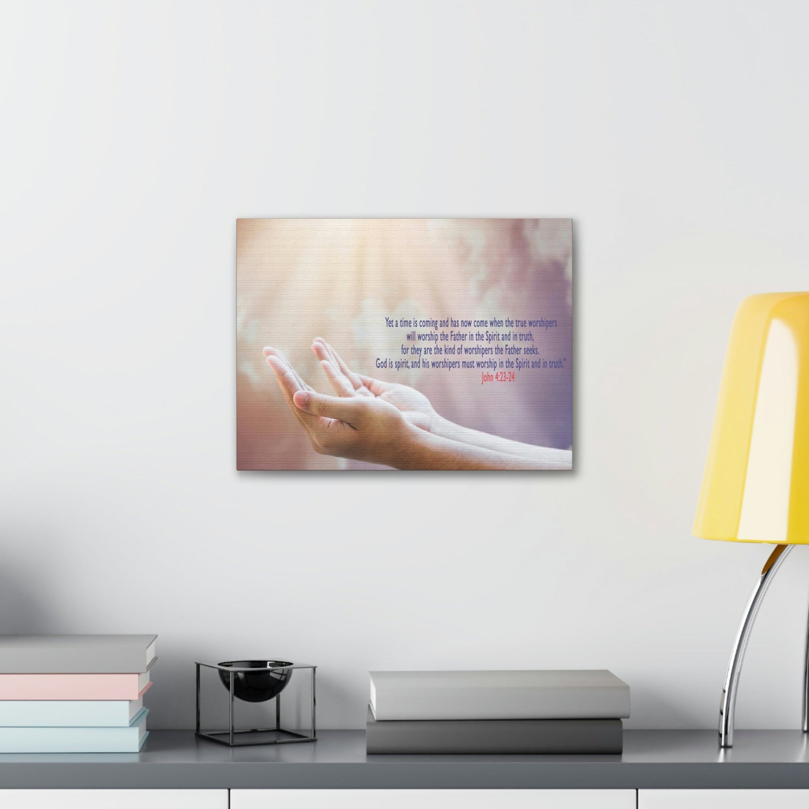 Scripture Walls God Is Spirit John 4:24 Bible Verse Canvas Christian Wall Art Bible Verse Print Ready To Hang Unframed-Express Your Love Gifts