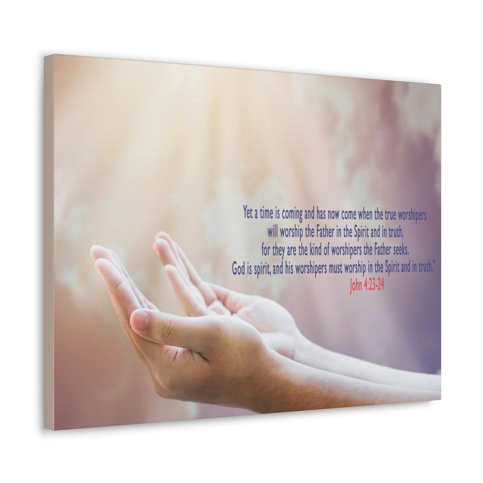 Scripture Walls God Is Spirit John 4:24 Bible Verse Canvas Christian Wall Art Bible Verse Print Ready To Hang Unframed-Express Your Love Gifts