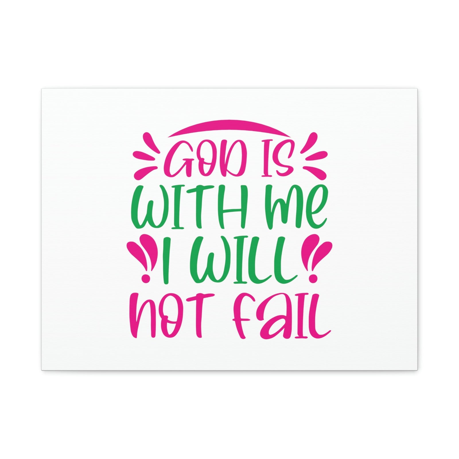 Scripture Walls God Is With Me, I Will Not Fail Psalm 46:5 Christian Wall Art Bible Verse Print Ready to Hang Unframed-Express Your Love Gifts