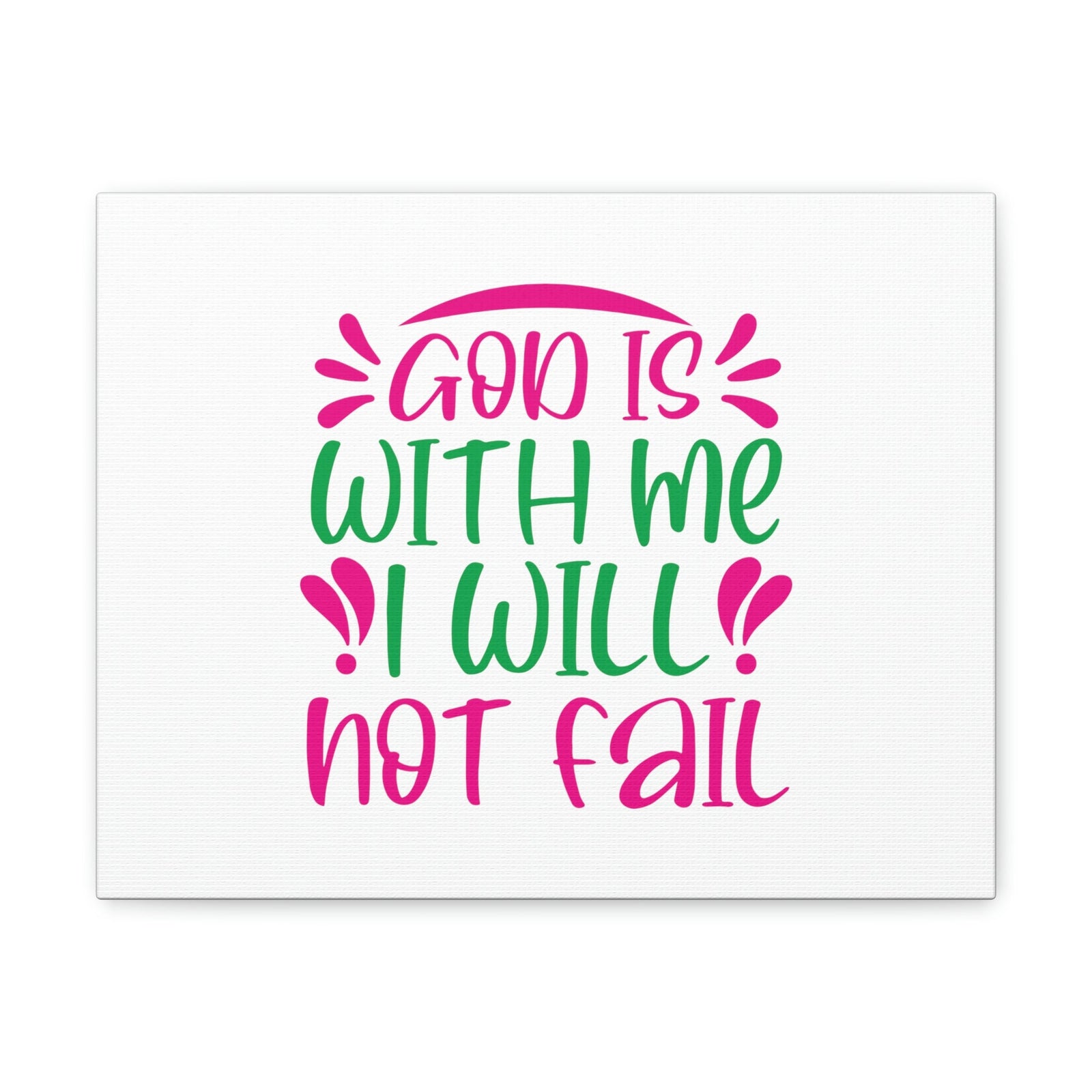 Scripture Walls God Is With Me, I Will Not Fail Psalm 46:5 Christian Wall Art Bible Verse Print Ready to Hang Unframed-Express Your Love Gifts