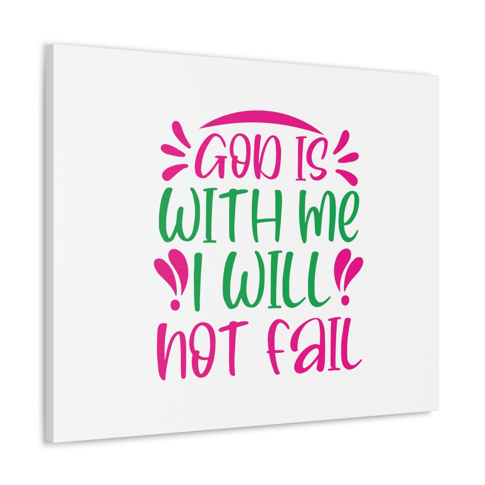 Scripture Walls God Is With Me, I Will Not Fail Psalm 46:5 Christian Wall Art Bible Verse Print Ready to Hang Unframed-Express Your Love Gifts
