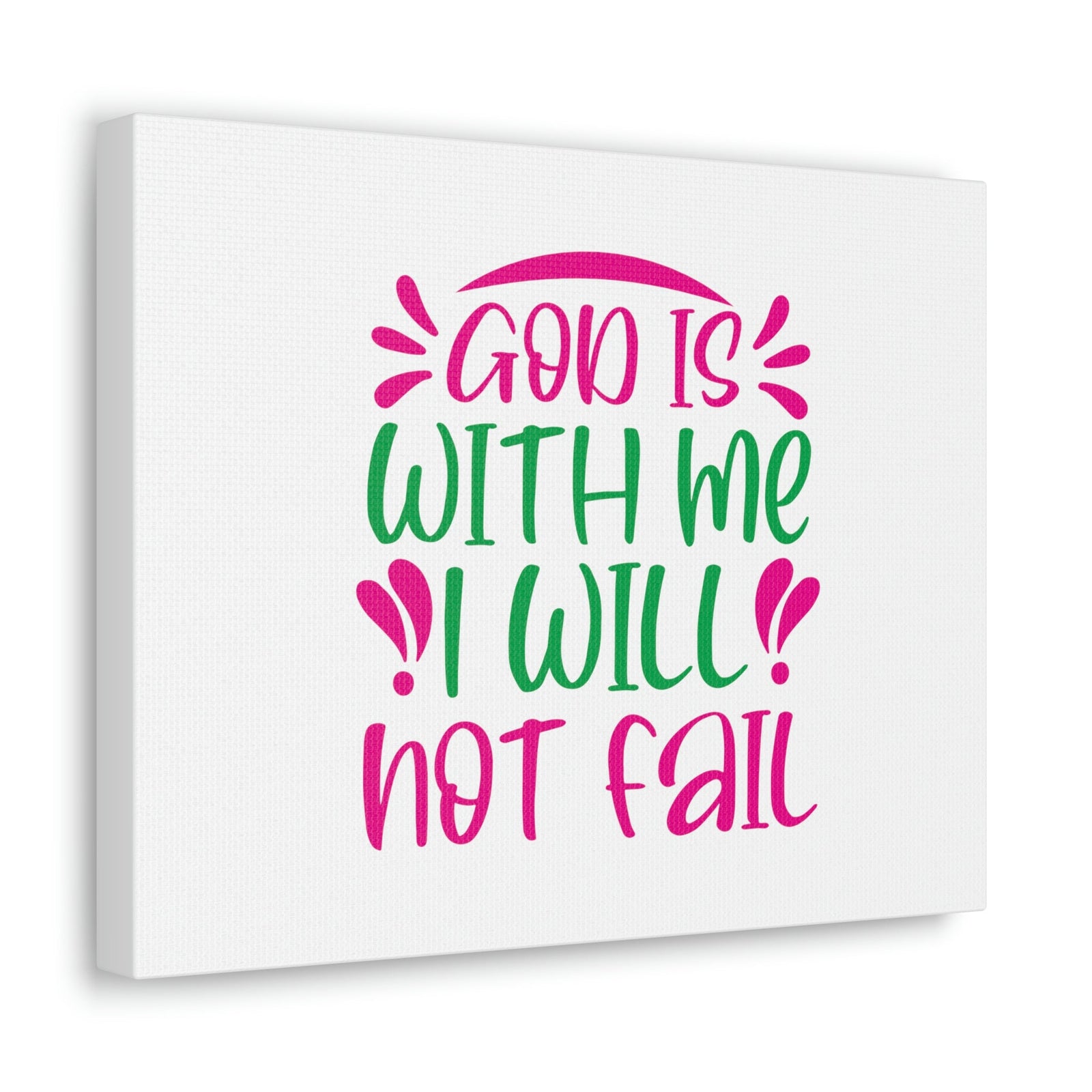 Scripture Walls God Is With Me, I Will Not Fail Psalm 46:5 Christian Wall Art Bible Verse Print Ready to Hang Unframed-Express Your Love Gifts