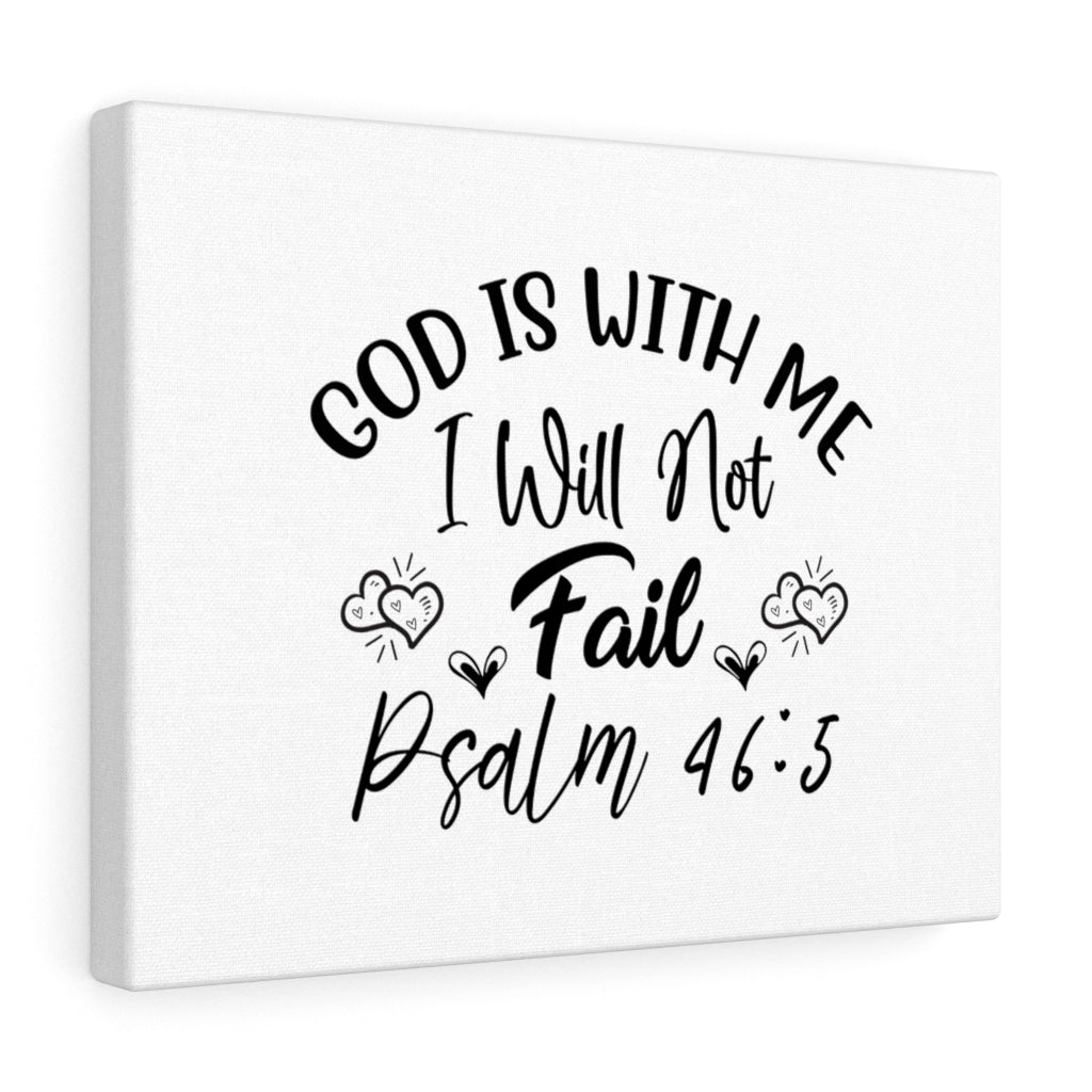 Scripture Walls God Is With Me Psalm 46:5 Bible Verse Canvas Christian Wall Art Ready to Hang Unframed-Express Your Love Gifts