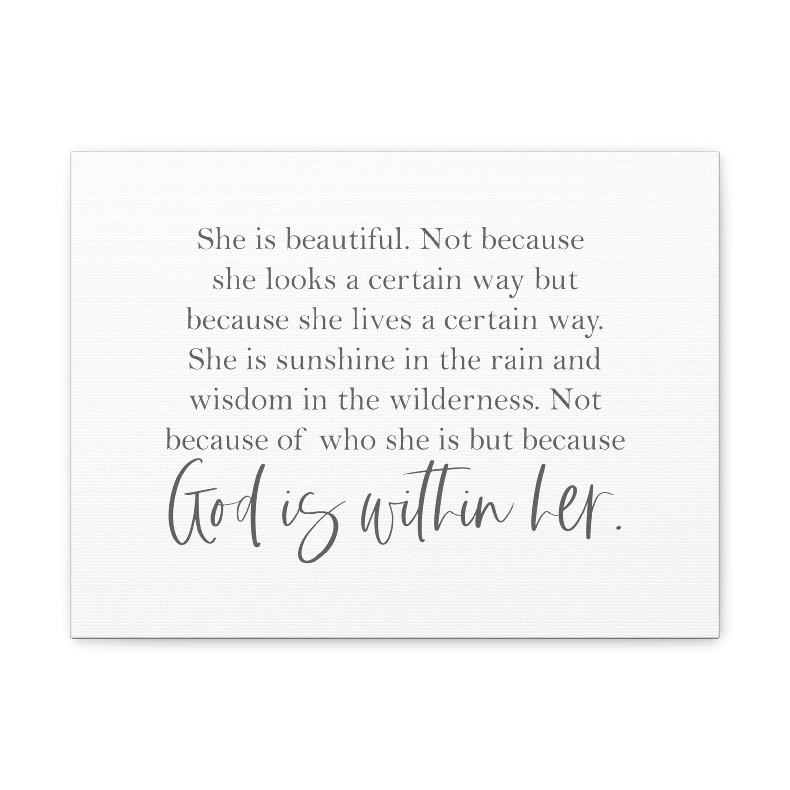 Scripture Walls God Is Within Her Ephesians 3:17 Christian Wall Art Bible Verse Print Ready to Hang Unframed-Express Your Love Gifts