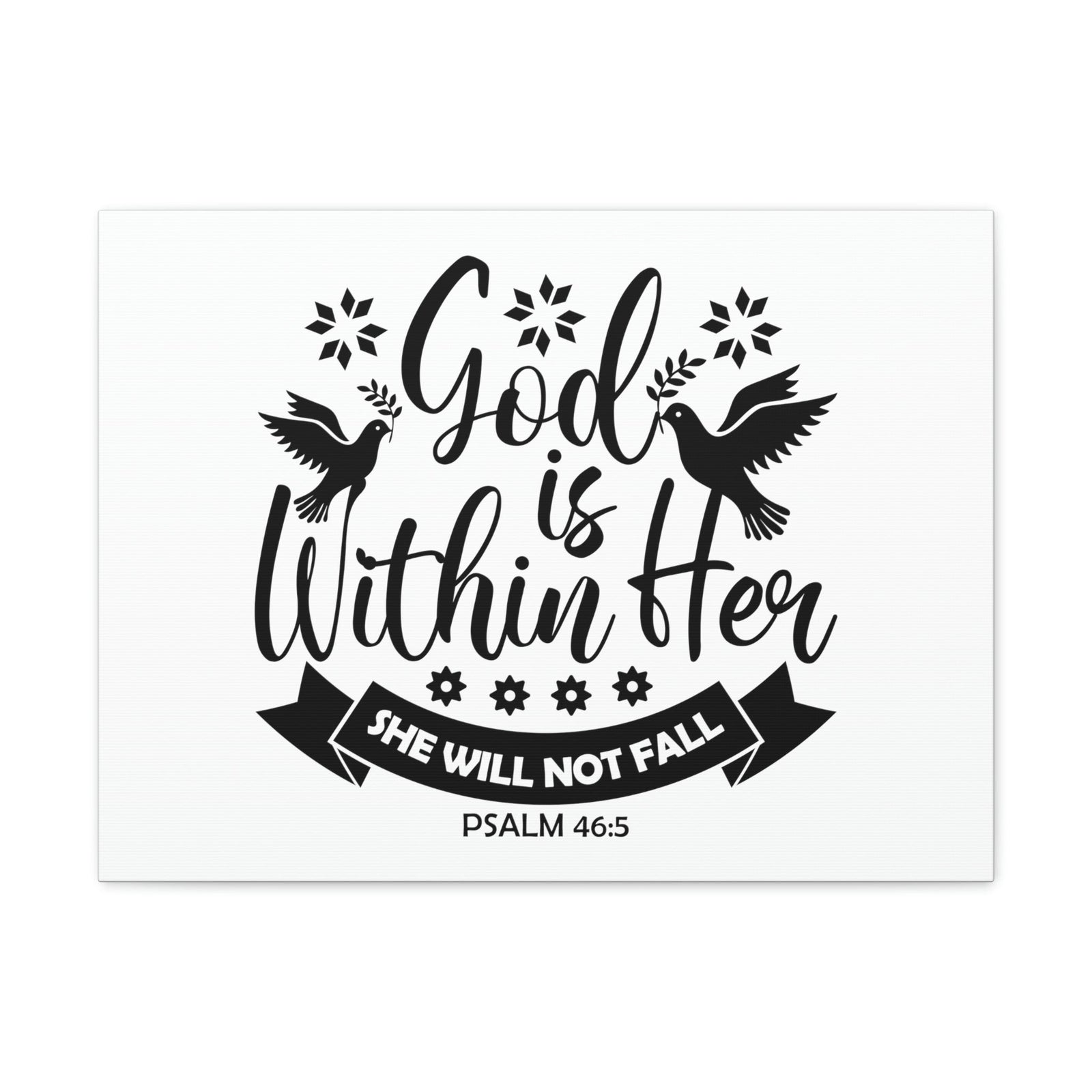 Scripture Walls God Is Within Her Psalm 46:5 Bird Christian Wall Art Bible Verse Print Ready to Hang Unframed-Express Your Love Gifts