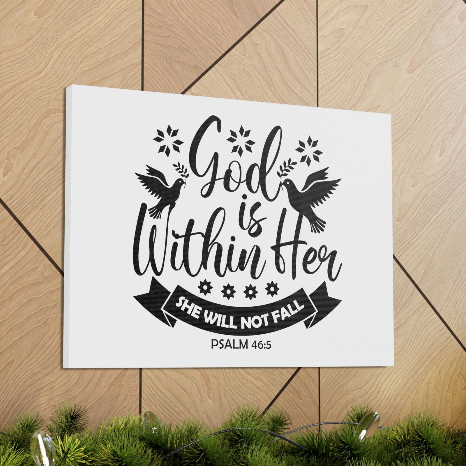 Scripture Walls God Is Within Her Psalm 46:5 Bird Christian Wall Art Bible Verse Print Ready to Hang Unframed-Express Your Love Gifts