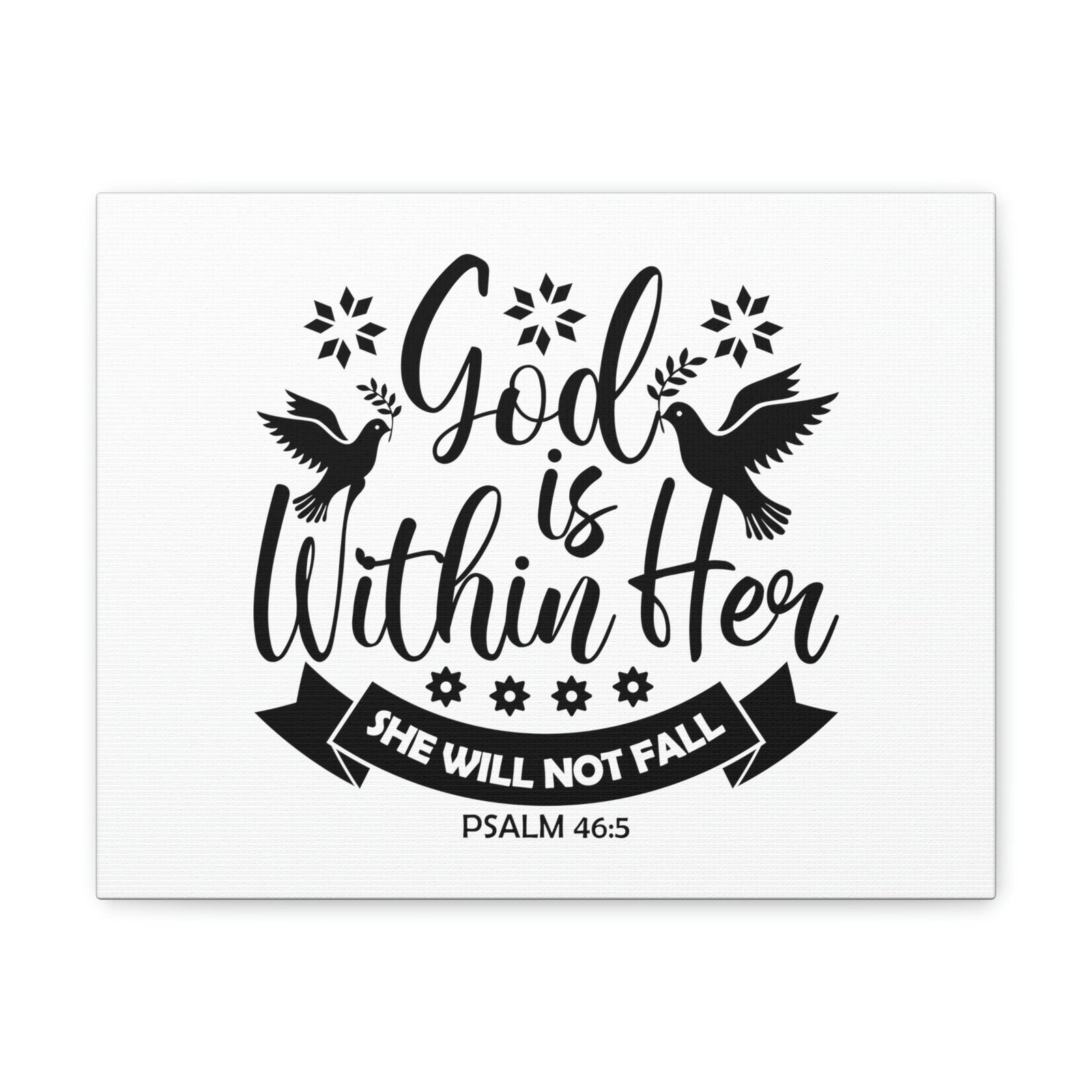 Scripture Walls God Is Within Her Psalm 46:5 Bird Christian Wall Art Bible Verse Print Ready to Hang Unframed-Express Your Love Gifts